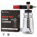 Raincovo Foam Cannon Wide Mouth for Pressure Washer, Thick Snow Foam Lance for Car Wash, Adjustable Soap Cannon with 1/4 Inch Quick Connector, Additional 1.1mm Orifice Nozzle