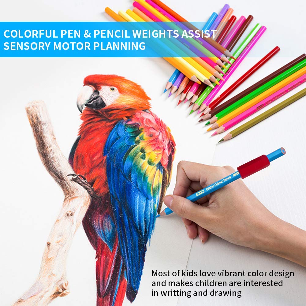 Galagee Pen or Pencil Weights Kit - Handwriting Aid for Children, Elderly or Special Needs - Assists The Individuals with Dyspraxia, Autism, ADHD, Tremors, Sensory Integration Issues (3 Pack)