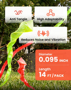 16 Pack AL2420PD Replacement Twisted Trimmer Line Compatible with All EGO 15-Inch String Trimmers Weed Eater, Dual Color Pre-Cut 0.095" 224Ft Weed Wacker String line for EGO Trimmers String