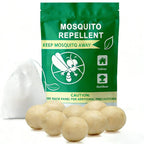 Natural Mosquito Repellent Outdoor Patio Pills, Peppermint Oil 10 Pcs Natural Mosquito Repellant Balls, Safe for Kids & Pets, Bug Deterrent for Home & Patio, Keep Mosquitoes Camping Travel Fishing