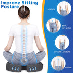 TushGuard Seat Cushion for Office Chair Memory Foam Non-Slip Cushion Back, Coccyx, Sciatica, Tailbone Pain Relief Butt Pillow for Office Chair, Car, Wheelchair, Grey, X-Large