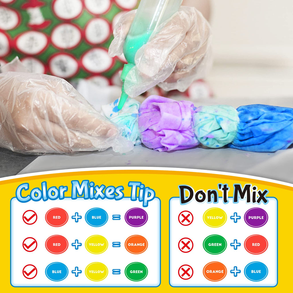 Tie Dye Kit for Kids Adults - Arts and Crafts Toy for Girls & Boys Ages 6-12 - Fabric Tye Dye Craft Kits 20 Colors, Birthday Christmas Gifts for Kids 3 4 5 6 7 8 9 10+