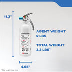 Kidde Mariner 5 Marine Fire Extinguisher for Boats, 5-B:C, 3.2 Lbs., Coast Guard Approved, Strap Bracket (Included), White