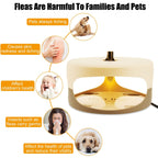 Flea Trap, Sticky Flea Traps for Inside Your Home, Odorless Non-Toxic Natural Flea Killer Trap Pad Bed Bug Trap Light Bulb Pest Control for Home House Inside, Safe for Children Pet Dog Cat(2 Pack)