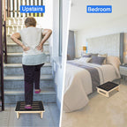 One Step Stool for Adults Seniors with Non-Slip Rubber Stepping Feet, Heavy Duty Platform Step Stools, 450 LB Portable Bed Steps for High Beds for Bathroom,Bedroom,Kitchen & Bedside Support,Light Wood