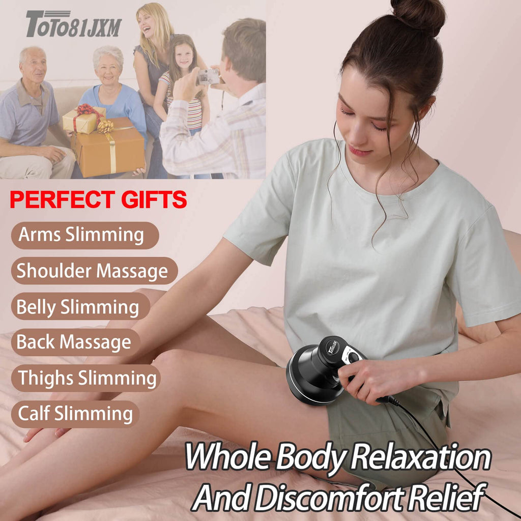 Cellulite Massager, Body Sculpting Machine, Stomach Massager for Belly, Electric Handheld Vibrator Massage Roller for Lymphatic, Celulitis, Neck, Butt, Lipo, Sculpt, Maquina para Masajes