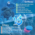 Quttisay Hot Tub Scum Absorber, Scum Turtle Hot Tub Cleaner Hot Tub Accessories 2 Pack Hot Tub Sponge for Scum Reusable Spa & Pool Cleaner Hot Tub Oil Absorbing Scum Absorber Keeps Water Clean