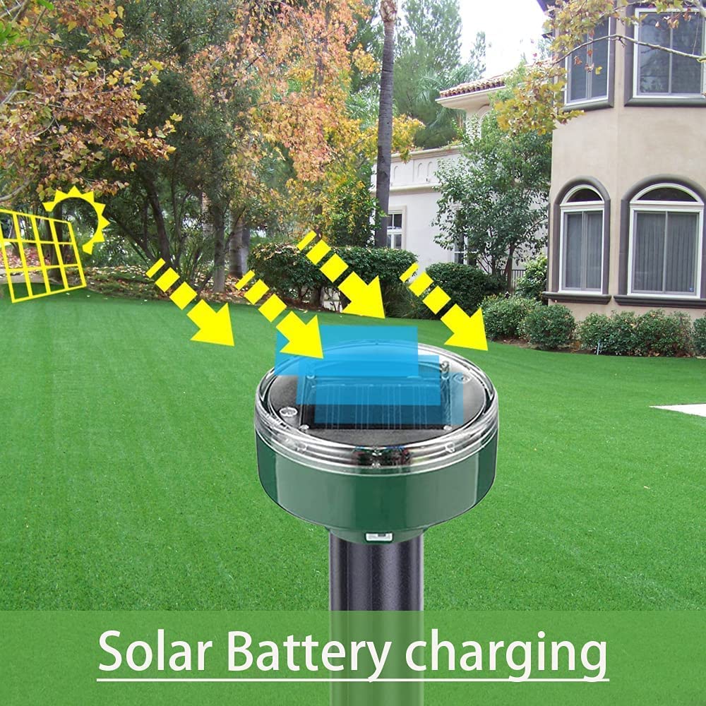 Mole Repellent Solar Powered 10 Pack Snake Repellent Mole Repellent Gopher Repellent Snake Deterrent Ultrasonic Pest Repellent Mole Trap Killer for Chasing Mole Snake,Gopher,Squirrel