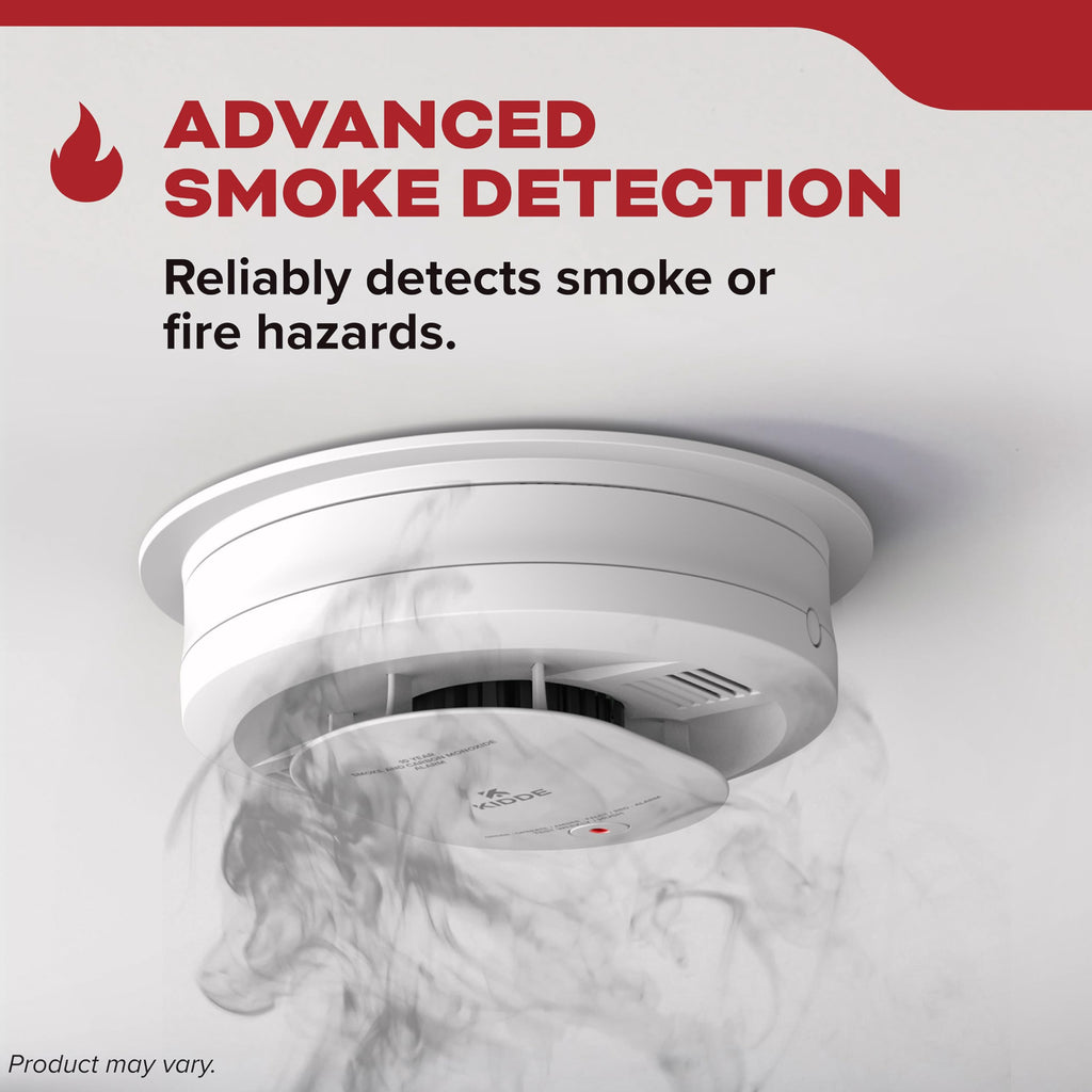 Kidde Hardwired Smoke Detector, AA Battery Backup, Interconnectable, LED Warning Light Indicators
