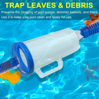 Large Pool Leaf Catcher,Leaf Canister for Pool Vacuum, in-line Pool Filter Canister with Mesh Basket, Compatible with Hayward Automatic & Manual Suction Pool Cleaners