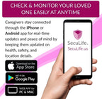 SecuLife SecuLife SOS Wristband Life Saving Alert System, Fall Alert Monitoring, SOS Emergency Call Button with Speakerphone, Elderly GPS Tracking, Seniors, Dementia, Alzheimer
