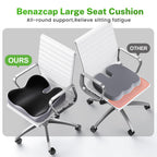 Benazcap Large Seat Cushion for Sciatica Pain Relief, 2024 Upgraded Seat Cushions for Office Chairs, Desk Chair Cushions/Office Chair Cushion, Tailbone Pain Relief Cushion for Car/Wheelchair