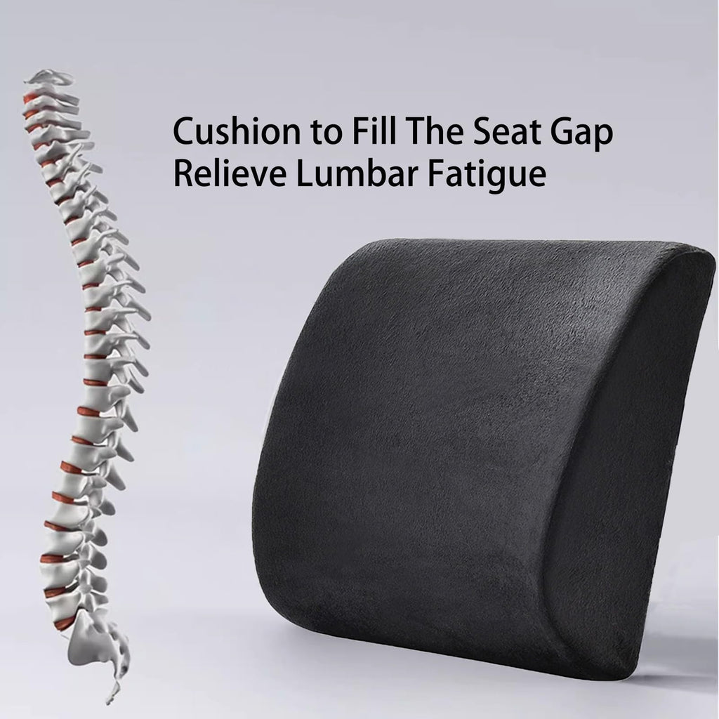 WMM Seat Cushion & Lumbar Support Pillow for Office Chair, Car Seat Wheelchair Travel, Reduce Tailbone Pressure for Lower Back, Tailbone, Sciatica, Hip Pain Relief