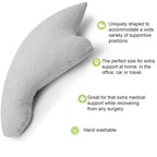 BESLKB Rotator Cuff Pillow - Shoulder Surgery Pillow - Side Sleeper Pillow for Neck and Shoulder Pain Relief, Post Shoulder Support (Grey)