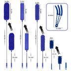 Microfiber Duster, 8PCS Feather Duster with 100 Inch Telescoping Extension Pole, Reusable Bendable Dusters, Washable Lightweight Dusters for Ceilings Fans(2023 UAGRED)