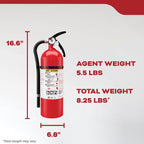Kidde Fire Extinguisher for Home, Garage & Workshop Use, 3-A:40-B:C, 8.85 Lbs., Hose & Wall Mount (Included)