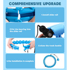 Dumoyi Smart Weighted Fitness Hoop for Adults Weight Loss, Infinity Hoop, 2 in 1 Adomen Fitness Massage Workout Equipment, Great for Adults and Beginners (Blue)