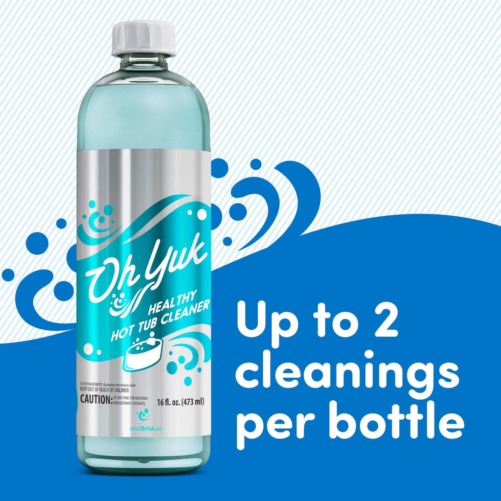 Oh Yuk Healthy Hot Tub Cleaner, Hot Tub Cleaner for Indoor and Outdoor Hot Tubs and Spas - 16 Ounces
