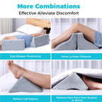 Fewener Small Wedge Pillow for Sleeping, 2 Pack Wedges & Body Positioners, Back Pillow for Side Sleeper & Back Pain Relief & Bed Sores