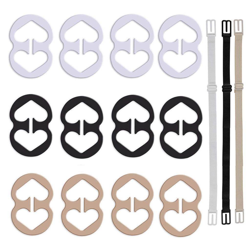 Bra Strap Clips, Bra Clips to Make Racerback, Bra Strap Holders for Slip, Bra Strap Holder - Conceal Hide Straps - Cleavage Control