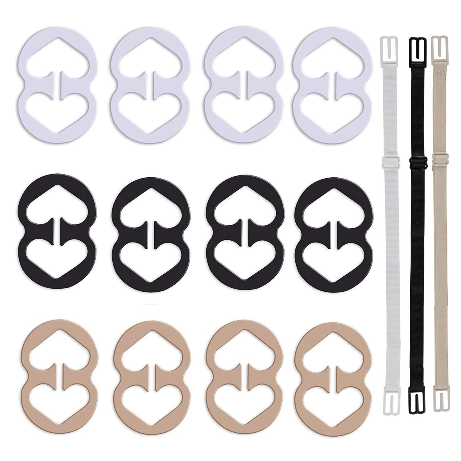 Bra Strap Clips, Bra Clips to Make Racerback, Bra Strap Holders for Slip, Bra Strap Holder - Conceal Hide Straps - Cleavage Control