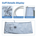 XXL Blood Pressure Cuff Compatible with Omron 9”-24” (22-60CM), Extra Large BP Replacement Cuff for Big Arms - includes 6 Connectors