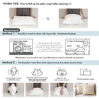 Pack of 2 18x18 Outdoor Pillow Inserts, Outdoor Throw Pillows Water-Resistant Decorative Premium Square Pillow Stuffer Sham for Porch Swing Couch Sofa Cushion Patio Furniture