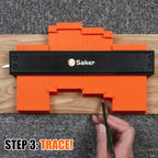 Saker Contour Gauge Duplication-Adjustable Lock-Precisely Copy Irregular Shape-Irregular Woodworking Tracing-Must Have Tool Christmas Gifts for DIY Handyman Men Husband Dad 10 Inch+5 Inch