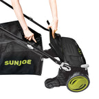 Sun Joe 15-Inch Electric Powered Lawn Dethatcher with Scarifier Blade Reel and Collection Bag - 13-Amp Corded Yard Power Rake Tool Machine for Grass Thatch Removal, AJ805E