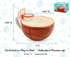 MAX'IS Creations The Mug with a Hoop Basketball Mug Novelty Coffee Mugs Hot Chocolate Mug Coach Sports Basketball Gifts for Boys 8-12 Accessories Stuff, Funny Christmas Gifts for Kids Family, 16oz