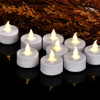 Hanzim LED Tea Lights Candles- 100PACK Warm White Flameless Candles Realistic and Bright Flickering Long Lasting 200Hours for Holiday Celebration,Party,Home Decoration Warm Yellow,Battery Operated