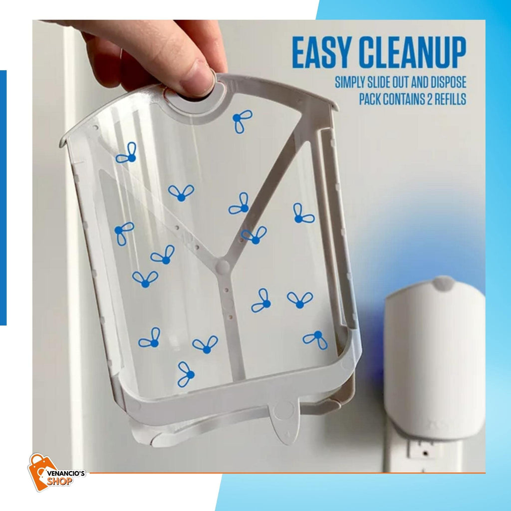 ZEVO Refills Cartridges | Device Sold Separately, White, ZEVO Flying Insect Trap Refill Fly Trap Refill Cartridges + Includes Exclusive Venancio’sFridge Sticker & Sticky Fruit Trap (Zevo 8 Refills)