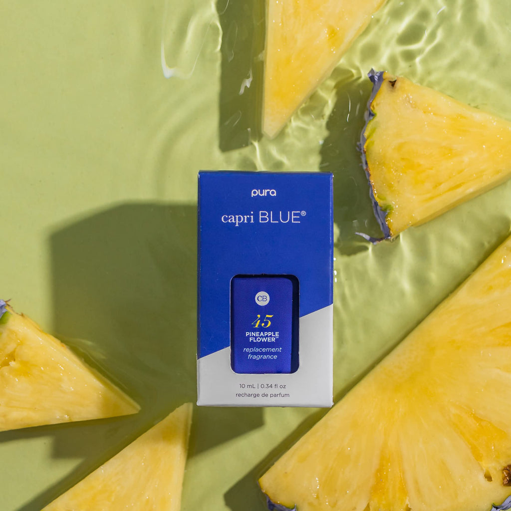 Capri Blue Pura Pineapple Flower Smart Home Plug-in Diffuser Refills – Capri Blue Pura Refills – Pura Diffuser Refills with Citrus Scents – Long-Lasting Aromatherapy Diffuser Refills (Pack of 2)