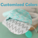 myHomeBody Extra Long Exfoliating Washcloth, Exfoliating Body Scrubber, Exfoliating Towel, 3D Texture Silver Grey and Arctic Blue Chevron, Set of 2 with Silicone Facial Brush