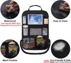 ONE PIX Backseat Car Organizer Mats Back Seat Organizers and Storage Bag with Touch Screen Tablet Holder for Kids Toddlers Seats, Travel Accessories, Road Trip Essentials (2PCS)
