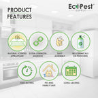 Roach Trap – 12 Pack | Sticky Indoor Glue Traps for Roaches and Other Bugs and Crawling Insects | Adhesive Cockroach Motel, Bait Trap, Monitor, Killer and Detector for Pest Control