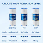 Swimara CCP420 PCC105 178584 R173576 817-0106, 5 oz+ Trilobal Fabric Pool Filter Cartridges, Compatible with Pentair Clean & Clear Plus 420 (#160301) & Waterway 425, 4-Pack, Ultra Series