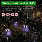 4 Pack Mosquito Zapper Solar Bug Zapper Outdoor Waterproof Mosquito Killer for Patio Yard Garden Pathway Mosquito Repellent Lighting Lamp