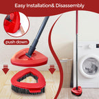 Scrub Brush, 2 Pcs Spin Mop Scrub Brush Head Compatible for O Cedar EasyWring 1-Tank System, Hard Bristle Cleaning Brush for Bathroom, Kitchen, Tub and Tile
