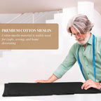 PEASUG 100% Cotton Muslin Fabric, 59 Inch X 5 Yards Muslin Linen Fabric by The Yard, Medium Weight Draping Fabrics Suitable for Sewing Embroidery, Garments, Crafts Material-Black