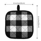 Joyhalo 4 Pack Christmas Pot Holders Buffalo Plaid, Pot Holders for Kitchen Heat Resistant, Potholder, Pot Holder, Hot Pads for Kitchen for Cooking and Baking