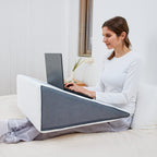 Touchutopia Bed Wedge Pillow for Sleeping, 10" 24" 24" Triangle Pillow Wedge, Cooling Memory Foam Top, Elevated Support Wedge Pillow - Removable Washable Cover