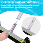 Sepetrel Pool Brush Head for Cleaning Walls,Heavy Duty Inground/Above Ground Swimming Pool Round Scrub Brushes with Premium Strong Bristle & Reinforced Aluminium Back