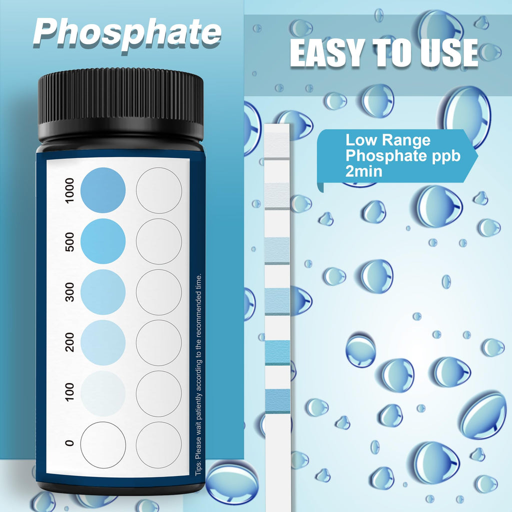 DIPSTIK Phosphate Test Kit for Pool,50 Strips Phosphate Test Strip Quick and Accurate Swimming Hot Tub and Spa Water Testing
