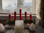 Doratale Christmas Flicker Flame Light Bulbs, Clear Flame Shape Replacement Bulbs Dances with a Flickering Orange Flame Glow, E12 Candelabra Base Replacement Bulbs, 1 Watt, 120 Volt- 12 Pack