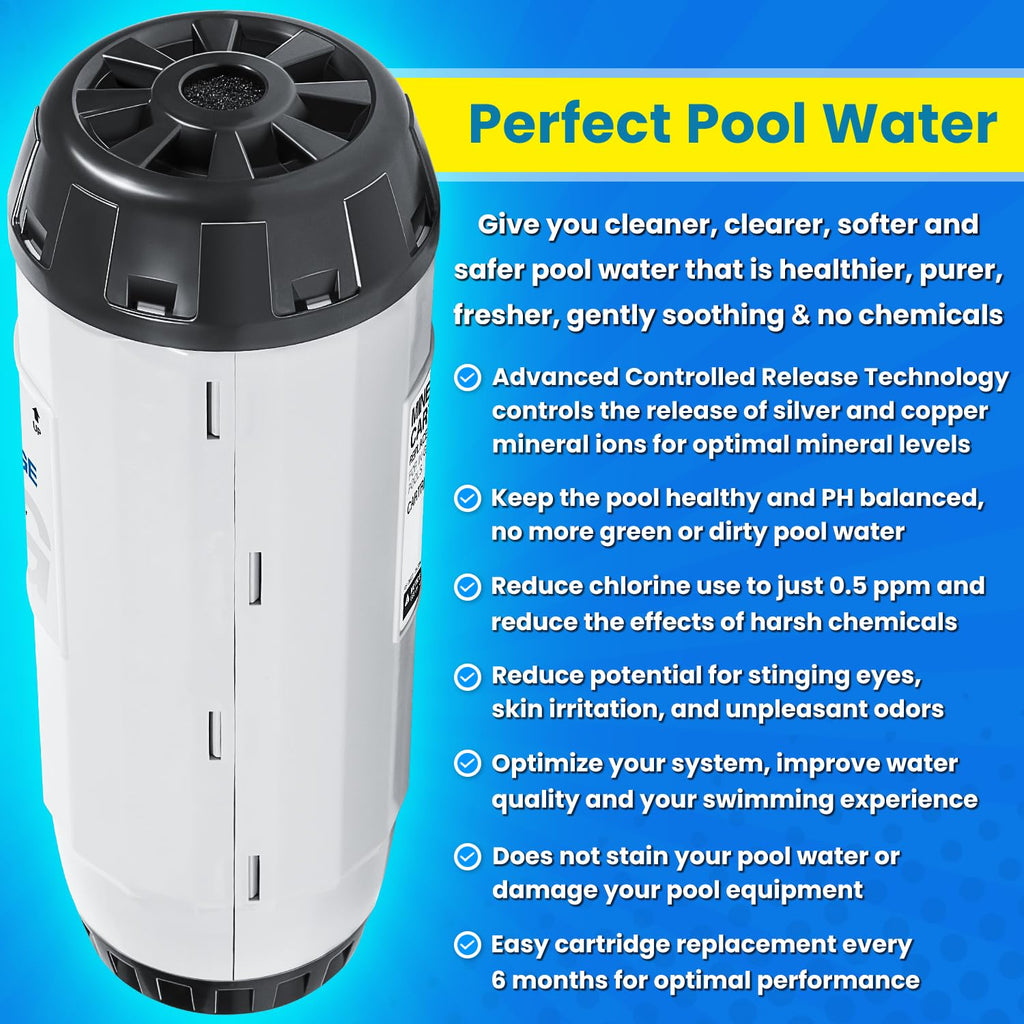Replacement For Nature2 G35 Mineral Cartridge W28135 N2CG35 W26735 for All Zodiac Limited & Professional G or Pro G Plus Vessel Inground Swimming Pool System W25904 & W20011 Pools Up To 35,000 Gallons
