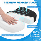 TushGuard Back&Seat Cushion, Car Seat Office Chair Cushions, Sciatica & Back Coccyx Tailbone Discomfort Easing Chair Pad, Memory Foam Lumbar Support Pillow for Desk, Wheelchair, Driving (Black)