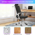 Kuyal Office Chair Mat for Hardwood Floor, 48 x 60 inches Computer Gaming Chair Mat, Low Pile Carpet Desk Chair Mat, Anti-Slip Floor Mats Wood/Tile Protection Mat(48'' x 60'', Modern Light Blue)