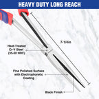 WORKPRO Premium 11” Extra Long Needle Nose Pliers, Paper Clamp Precision, Heavy-Duty CRV Steel, Soft Grip