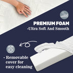 Bed Wedge Pillow Headboard, Ultra Soft Wedge Gap for King Size Bed, Memory Foam Bed Crack Pillow with Washable Cover, 76" x 10" x 6"